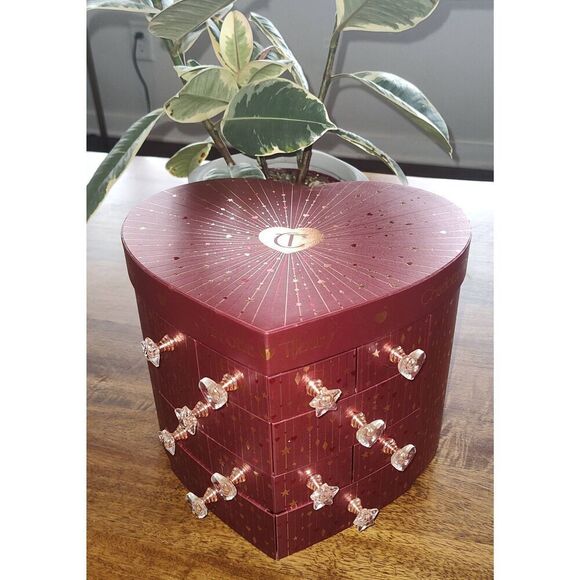 2024 EMPTY Charlotte Tilbury Heart Chest of Beauty Treasure Box - Picture 1 of 8